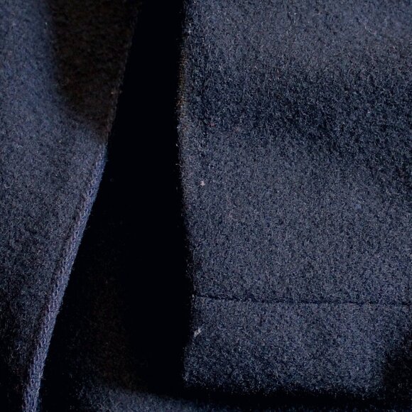 Vintage JEAN CLAUDE POITRAS navy wool cashmere boyfriend blazer, Academia - Picture 10 of 10